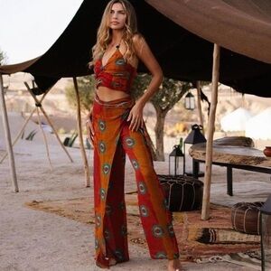 NWT ZARA vacation Rust Tie Dye
 Pareo
Wrap pants XS
🚨FIRM PRICE NO DISCOUNT